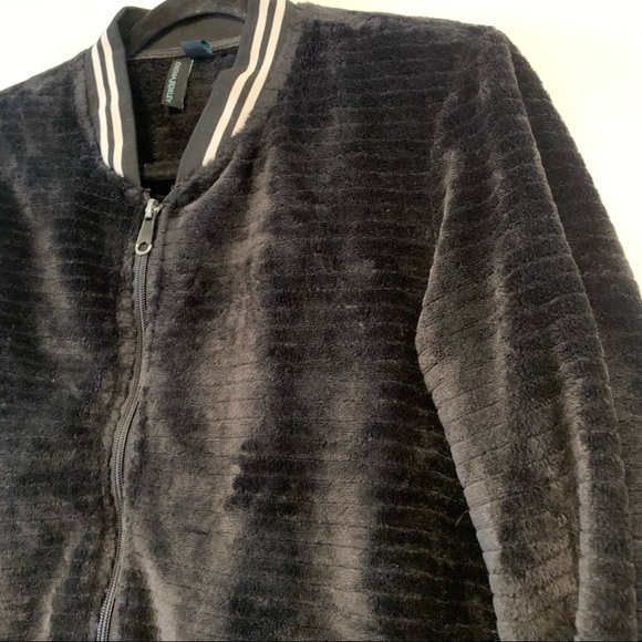 Cynthia Rowley | Fuzzy Lightweight Bomber-Style Jacket - Picture 3 of 14